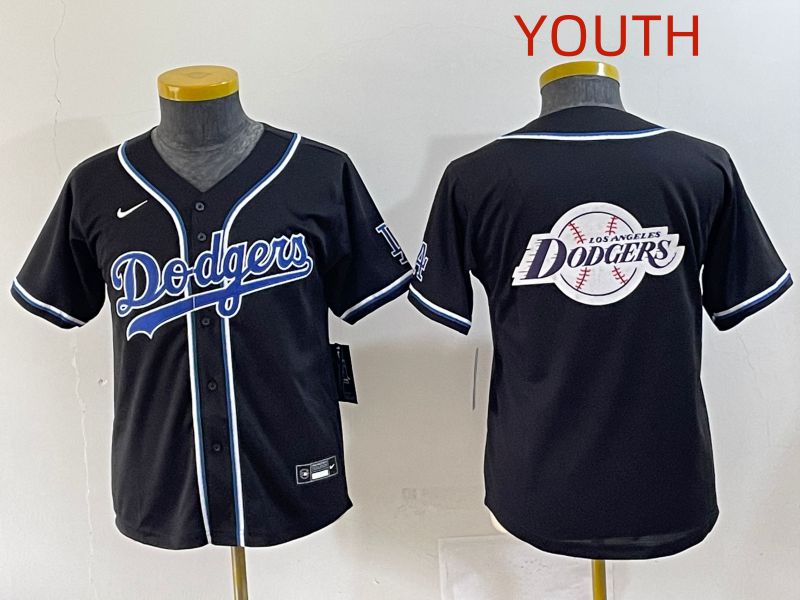 Youth 2025 Los Angeles Dodgers Blank Black Three generations Fashion Nike MLB Jersey style 33